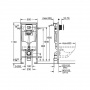 Инсталляция д/унитаза GROHE 38 981 000 Rapid SL 3-в-1 с кнопкой смыва Arena Cosmo