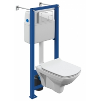 Комплект Cersanit Carina XL CO DPL EO slim инсталляция Vector, кнопка Corner