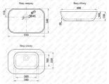 Раковина Melana MLN-78160, накладная на столешницу