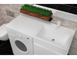 Раковина Марко Марсал 120х50 правая, накладная на тумбу с крылом над стиральной машиной