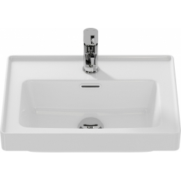 Раковина Cersanit Crea 50, подвесная, накладная на тумбу