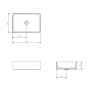 Раковина Cersanit встраиваемая CREA RECTANGULAR 50, 1 отв., белый (P-UM-CRE50/1-oc-RC)