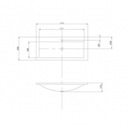 Раковина Aquaton Премьер 100, накладная на тумбу