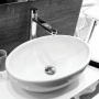 Раковина Sanita Luxe Ringo 530х335х155, накладная на столешницу, овальная