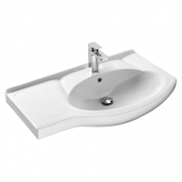 Раковина Santek Коралл 83 правая с левым крылом, накладная на тумбу