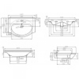 Раковина Della Mia 65, накладная на тумбу