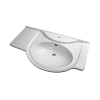 Раковина Dreja DREJA 90 правая с левым крылом, накладная на тумбу