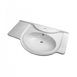 Раковина Dreja DREJA 90 правая с левым крылом, накладная на тумбу