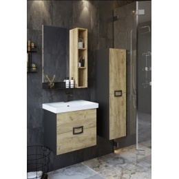 Пенал Sanflor Выборг-2, подвесной, дуб крафт золотой