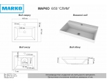 Раковина Марко Слим 50х35, накладная на тумбу