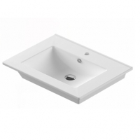 Раковина Sanita Luxe Quadro 75, накладная на тумбу