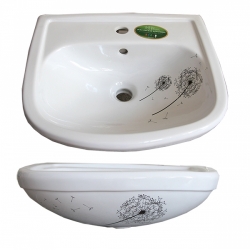 Раковина Оскольская керамика Альфана 52 декор Одуванчик, накладная на тумбу