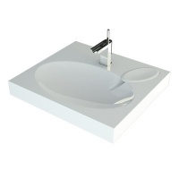 Раковина Andrea Comfort 600х550, подвесная над стиральной машиной