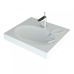 Раковина Andrea Comfort 600х550, подвесная над стиральной машиной