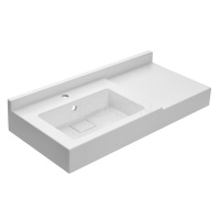 Раковина Aquaton Сакура 100, левая, с правым крылом, накладная на тумбу