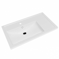 Раковина Kirovit Фостер 80П, накладная на тумбу, с правым крылом