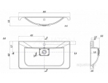 Раковина Aquaton Шерилл 85, накладная на тумбу