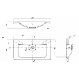 Раковина Aquaton Шерилл 85, накладная на тумбу
