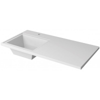 Раковина Марко Марсал 100х50 левая, накладная на тумбу с крылом над стиральной машиной