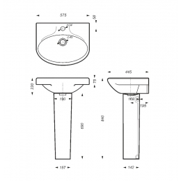 Пьедестал Sanita Самарский белый, для умывальников Комфорт, Эталон, Самарский, Аттика