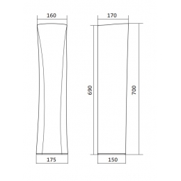 Пьедестал Santek БИЦ, для умывальников Бриз, Ирис, Цезарь