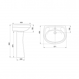 Раковина Santeri Воротынский 57, подвесная, без перелива