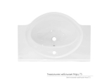 Раковина Керамин Норд 75, подвесная, накладная на тумбу
