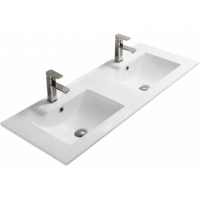 Раковина Melana MLN-9120ED, двойная, накладная на столешницу