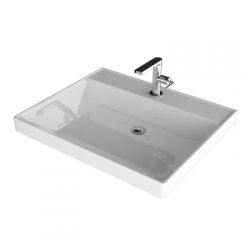 Раковина Andrea Corolina 600х600, подвесная над стиральной машиной без перелива