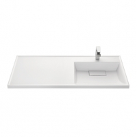 Раковина Aquaton Лондри 120, накладная на тумбу, с левым крылом для стиральной машины