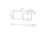 Раковина Aquaton Лондри 120, накладная на тумбу, с левым крылом для стиральной машины