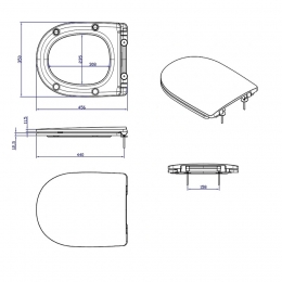 Сиденье для унитаза Santek ЮНИОН тонкое м/лифт
