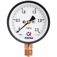 Манометр радиальный РОСМА ТМ-310P.00,  63мм, 1,0MPa, M12×1,5, класс 2.5