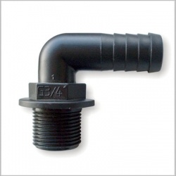 Штуцер 1х18мм угловой (пластик)