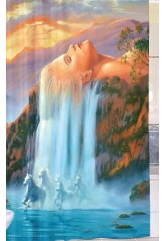 Шторка для ванны Zalel 180*180 (ткань фотопринт)