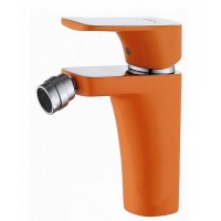 Смеситель для биде D&K Berlin.Kunste DA1432213 оранжевый-хром, однорычажный