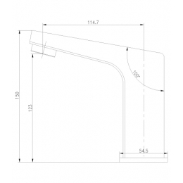 Смеситель для раковины Lemark Project LM4650CE, сенсорный, средний Г-излив