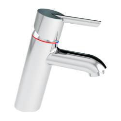 Смеситель для умывальника Gross Aqua SOLO 6241217C, однорычажный, короткий литой излив