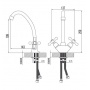 Смеситель для кухни Lemark Standard LM2104C, двухвентильный, высокий излив