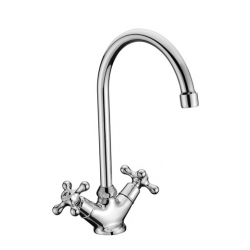 Смеситель для кухни Lemark Standard LM2105C, двухвентильный, высокий излив