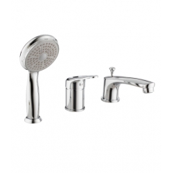 Смеситель для ванны Lemark Luna LM4145C, встраиваемый на борт на 3 отверстия, короткий излив