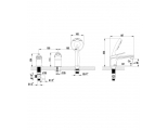 Смеситель для ванны Lemark Luna LM4145C, встраиваемый на борт на 3 отверстия, короткий излив