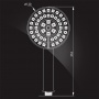 Лейка душевая Elghansa HAND SHOWER MR-073-Chrome/White, 3 режима, 120 мм