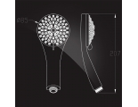 Лейка душевая Elghansa HAND SHOWER MH-023-Chrome/White, 3 режима, 85 мм