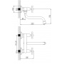 Смеситель для кухни Lemark Standard LM2111C, настенный, двухвентильный, длинный излив