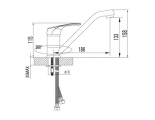 Смеситель для кухни Lemark Omega LM3104C, однорычажный, длинный излив