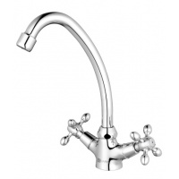 Смеситель для кухни Lemark Vista LM7604C, двухвентильный, высокий излив