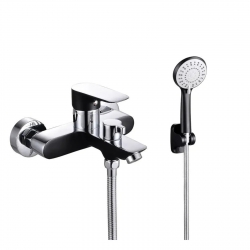 Смеситель для ванны VIEIR V263531C, однорычажный, короткий излив, ручной душ