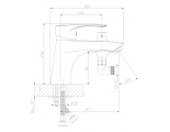 Смеситель для ванны Rossinka T40-38, на борт, однорычажный, короткий излив, с душевой лейкой
