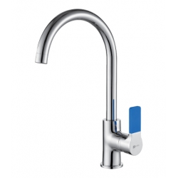 Смеситель для кухни Lemark Aura LM0605C, однорычажный, высокий излив